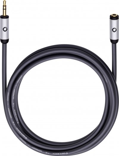 OEHLBACH  60034 i-Connect C&acirc;ble 3,5mm jack m&acirc;le-3,5mm jack femelle 3m Noir
