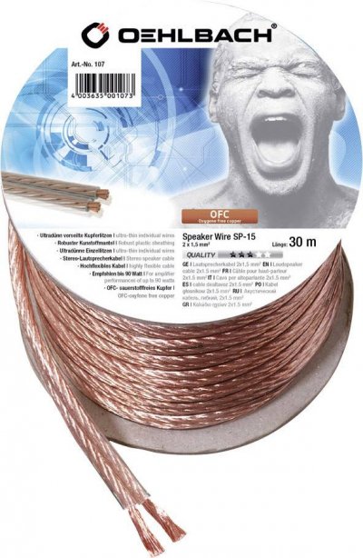 OEHLBACH  D1c107 30 M Speaker Cable Clair