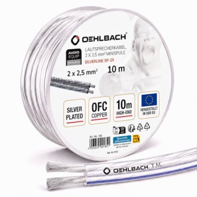 OEHLBACH  HOME HIFI Silverline - c&acirc;ble de haut-parleur - 10 m 