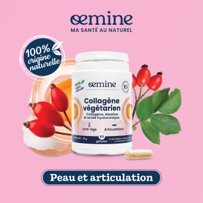 OEMINE  Collag&egrave;ne V&eacute;g&eacute;tarien 60 G&eacute;lules - Pot 60 g&eacute;lules