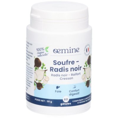 OEMINE  Soufre Radis-Noir sp&eacute;cial d&eacute;tox 60 G&eacute;lules