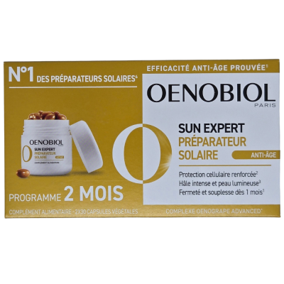 OENOBIOL  Sun expert Pr&eacute;parateur solaire anti&acirc;ge 2 * 30 capsules