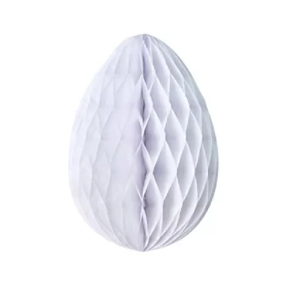 TIM&PUCE Oeuf en papier alv&eacute;ol&eacute; blanc 20 cm