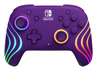 PDP Official Afterglow Wave Wireless Controller Nintendo Switch - Purple