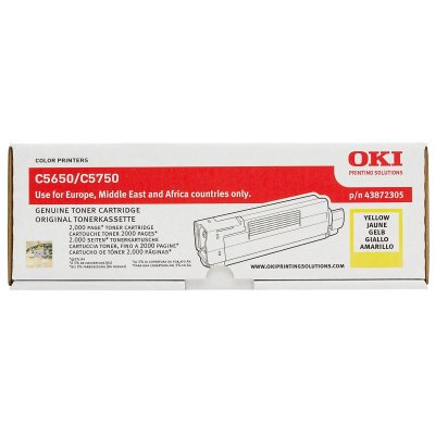 OKI  Toner original, 43872305, jaune