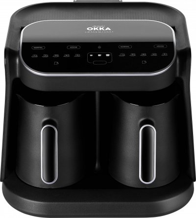 ARZUM Okka Grandio Duo Cafeti&egrave;re moka noir-chrome Nombre de tasse=10 &eacute;cran