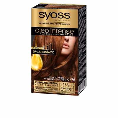 SYOSS Oleo Intense coloration sans ammoniaque #6.76-cuivre ambr&eacute; 5 pz