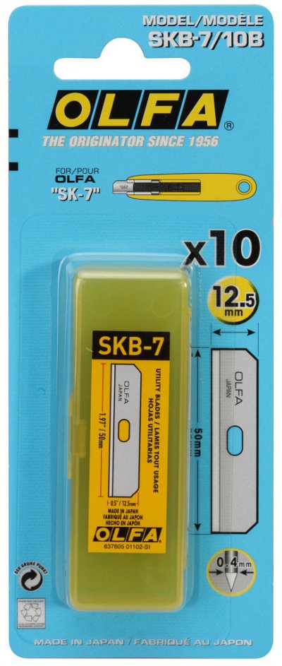 OLFA  Skb-7/10b 50x12.5x0.4 Mm Cutter Blade 10 Units Argent&eacute;
