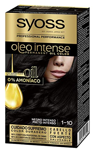 SYOSS OLIO INTENSE tinte sin amoniaco #1.10-negro intenso