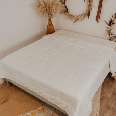 OLYMPE LITERIE  - Couette sweetness 220x240 cm Laine pure - Blanc