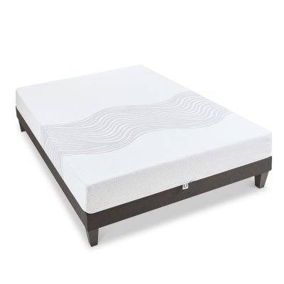 OLYMPE LITERIE  Ensemble SENSITIVE 90x200 cm Matelas M&eacute;moire de forme + Sommier Bois Ferme