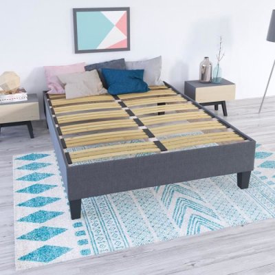 OLYMPE LITERIE  - Sommier en kit Ergostar - Gris clair - 160x200 cm 