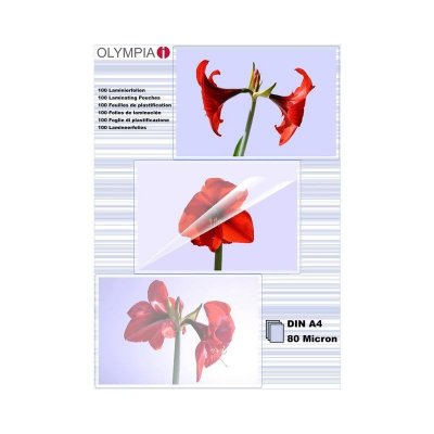 OLYMPIA  100 Laminating Pouches Din A4 80 Micron Clair
