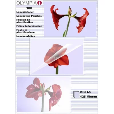 OLYMPIA  Laminating Pouches Din A6 125 Microns 100 Units Clair