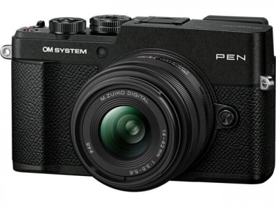 OM SYSTEM  PEN Noir + Objectif 14-42mm f/3.5-5.6 III Garanti 3 ans