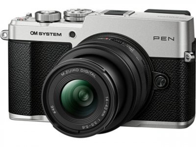 OM SYSTEM  PEN Silver + Objectif 14-42mm f/3.5-5.6 III Garanti 3 ans