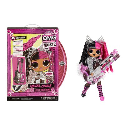 LOL SURPRISE Omg remix rock- metal chick and electric guitar - poup&eacute;e mannequin 24cm
