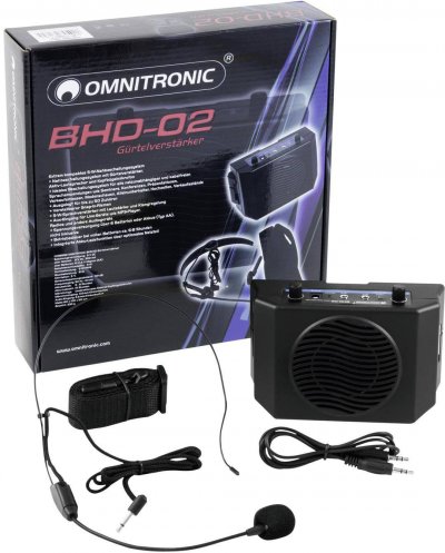 OMNITRONIC  057374 BHD-02 Amplificateur de ceinture Noir