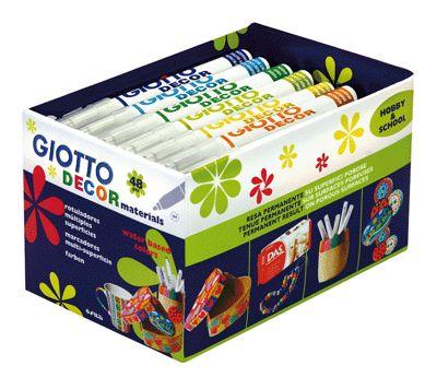 GIOTTO Omyacolor - Feutres D&eacute;cor Mat&eacute;riels - Schoolpack De 48