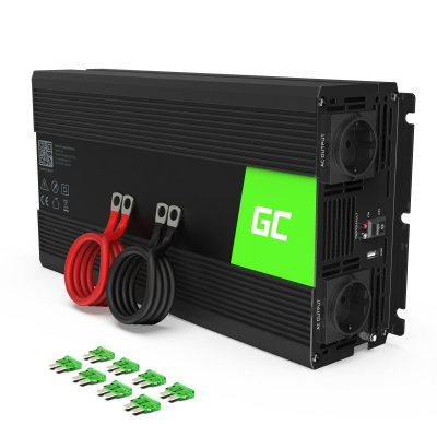 GREEN CELL Onduleur 12V &agrave; 230V 1500W Onde sinuso&iuml;dale pure