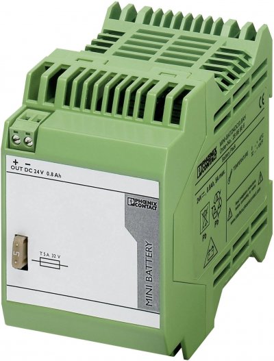 PHOENIX CONTACT Onduleur (ASI) industriel - Installation (rail DIN) MINI-BAT/24DC/0.8AH
