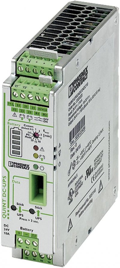 PHOENIX CONTACT Onduleur (ASI) industriel - Installation (rail DIN) QUINT-UPS/ 24DC/ 24DC/10