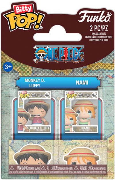 FUNKO One Piece - Figurines Bitty POP! Monkey D. Luffy & Nami 2 cm