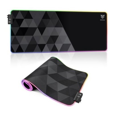  ONIKUMA G6 RGB Tapis de Souris Gaming - 800x300mm, 12 Modes LED Lumineuse -Noir
