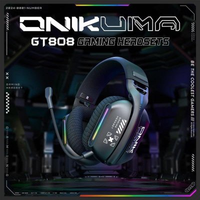 ONIKUMA  GT808 Casque Avec fil Arceau Gaming Bluetooth Noir