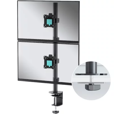 ONKRON  d208e-b support pour deux moniteurs pc de 13 &agrave; 34 pouces, noir