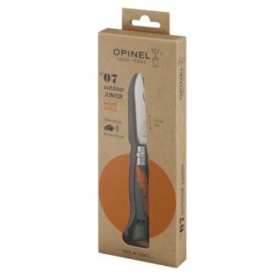 OPINEL - N&deg;07 Outdoor Junior Kaki - Couteau Pliant de Poche Enfant