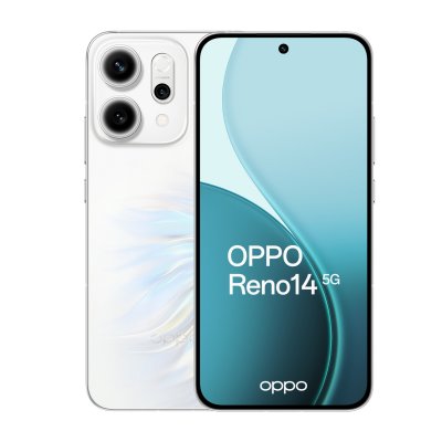 OPPO  Reno14 5G Smartphone Bianco 6.59 12GB RAM 512GB Tripla Fotocamera 50MP 