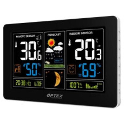 OPTEX  Station M&eacute;t&eacute;o Noir Capteur Ext&eacute;rieur avec Chargeur USB