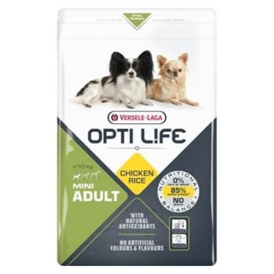 OPTI LIFE  Chien Adulte Mini, Poulet et Riz 2,5 kg