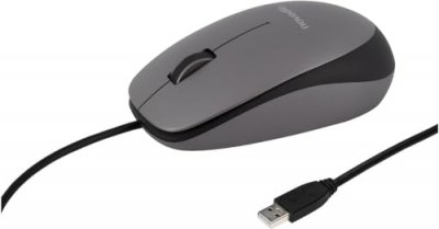 NOVODIO Optical Mouse USB-A Gris Sid&eacute;ral - Souris optique filaire 1600DPI Mac/PC