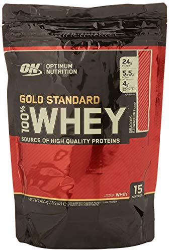 OPTIMUM NUTRITION  Prot&eacute;ine 100% Whey Gold Standard Strawberry 450 g