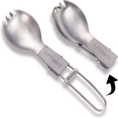 OPTIMUS  Spork - Cuillre Fourchette Pliable en Titane Taille unique