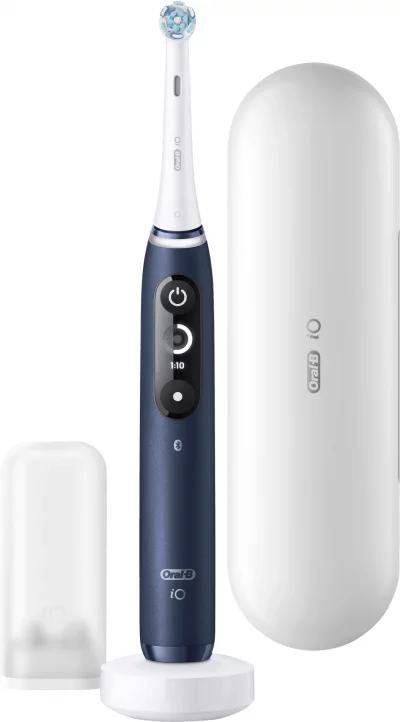 BRAUN Oral-B iO iO7 Adulte Brosse &agrave; dents rotative Bleu 