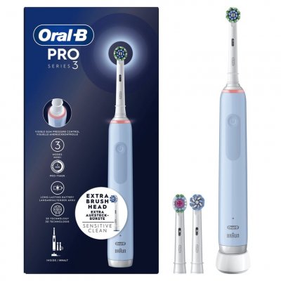 ORAL B Oral-B PRO 3 3700 Blu Adulte Brosse &agrave; dents rotative oscillante Bleu