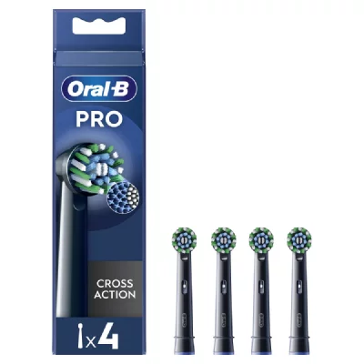 ORAL B Oral-b pro cross action noire brossettes pour brosse &agrave; dents, 4 unit&eacute;s