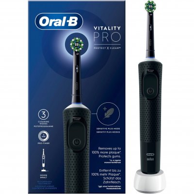 ORAL B Oral-B Vitality Pro Brosse &Agrave; Dents &Eacute;lectrique Noire, 1 Brossette