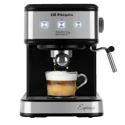 ORBEGOZO  EX 5210 Cafetera Espresso 20 Bares Negra/Acero Inoxidable
