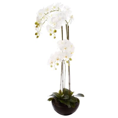 Orchid&eacute;e en pot - Plante artificielle - H 115 cm