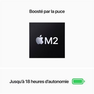 Ordinateur Apple MACBOOK AIR M2 8 256 Gris Sideral 