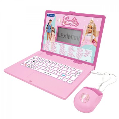 LEXIBOOK Ordinateur &Eacute;ducatif Bilingue Avec 164 Activit&eacute;s Barbie (en/fr)