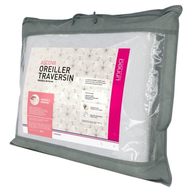 LINNEA Oreiller ascona mousse &agrave; m&eacute;moire de forme Visco 60x60 cm - Blanc