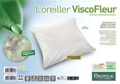 BIOTEX Oreiller  Viscofleur 60 X 40 Cm