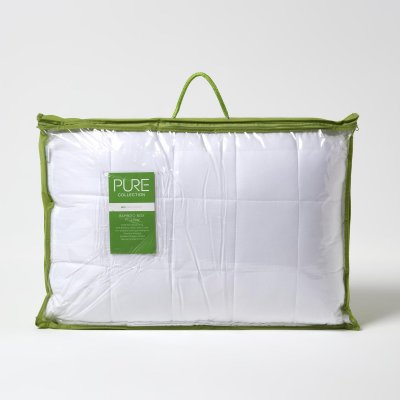 HOMESCAPES Oreiller en coton bio et fibre de bambou, 42 x 64 cm