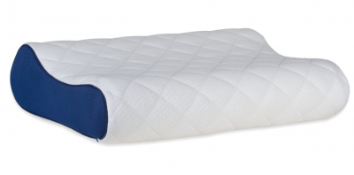 ABEIL Oreiller ergonomique &agrave; m&eacute;moire de forme 50 x 36 x 10 cm blanc