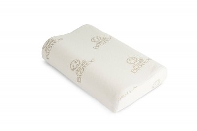 BIOTEX Oreiller ergonomique mousse m&eacute;moire v&eacute;g&eacute;tale ma&iuml;a 40x60